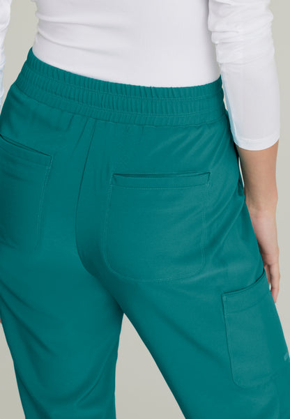 Pantalon cargo taille mi-haute 6 poches « Terra » de Grey's Anatomy Evolve - Bleu sarcelle