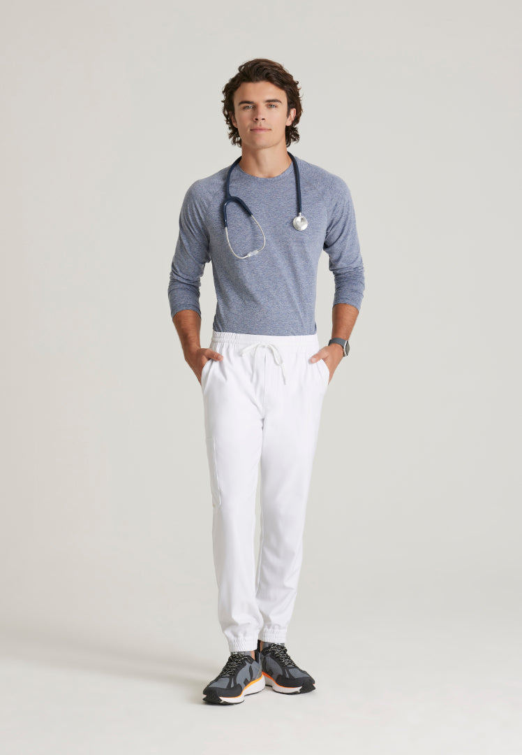 Voyager 5-Pocket Jogger Scrub Pant - White