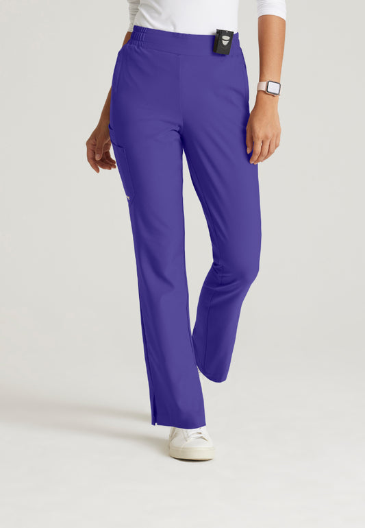 Grey's Anatomy™ Evolve "Cosmo" 6-Pocket Mid-Rise Tapered Leg Pant - New Grape