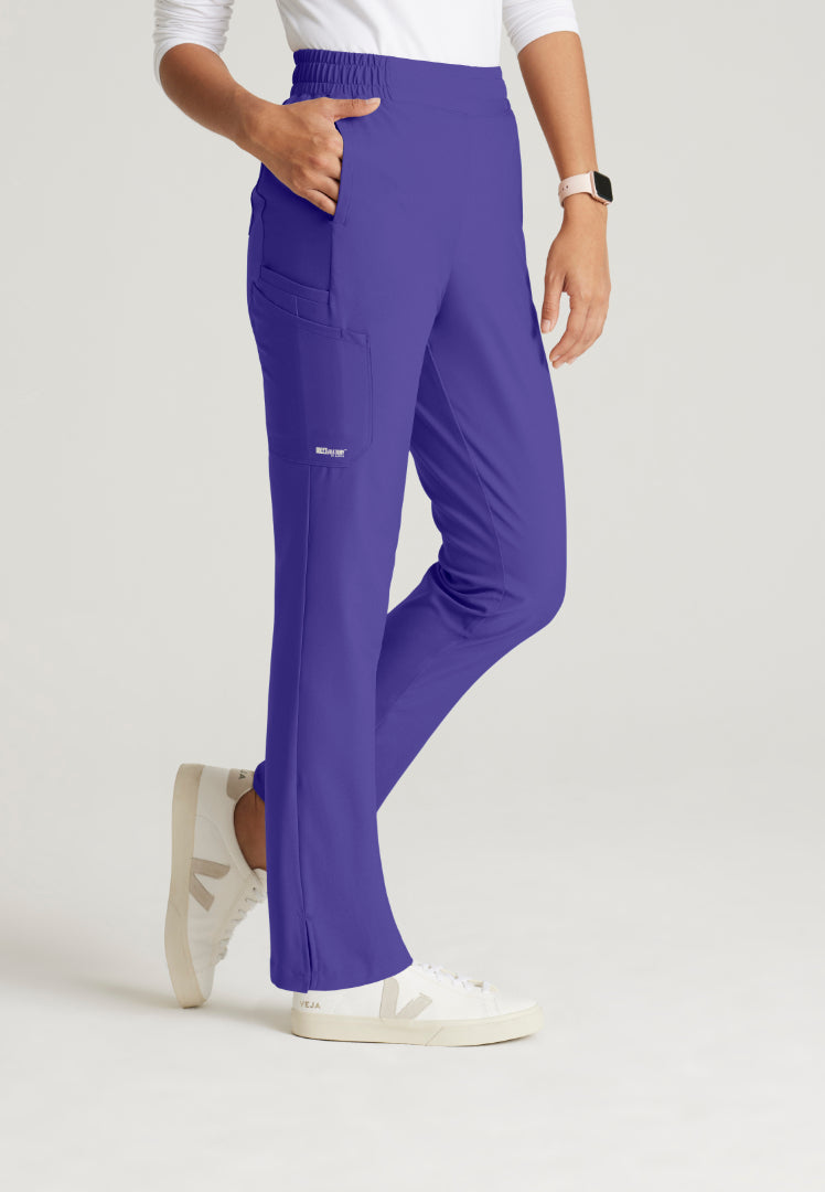 Grey's Anatomy™ Evolve "Cosmo" 6-Pocket Mid-Rise Tapered Leg Pant - New Grape