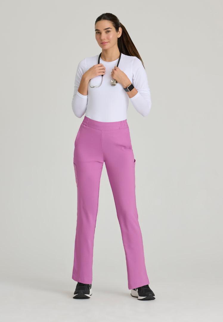 Grey's Anatomy™ Evolve "Cosmo" 6-Pocket Mid-Rise Tapered Leg Pant - Twilight Mauve