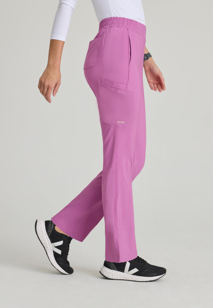 Grey's Anatomy™ Evolve "Cosmo" 6-Pocket Mid-Rise Tapered Leg Pant - Twilight Mauve