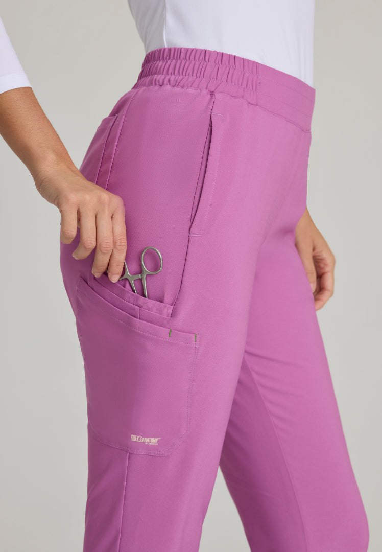 Grey's Anatomy™ Evolve "Cosmo" 6-Pocket Mid-Rise Tapered Leg Pant - Twilight Mauve