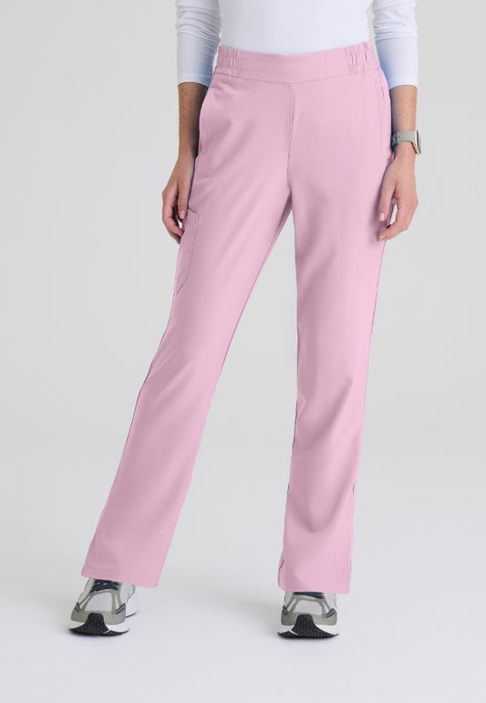 Cosmo 6-Pocket Mid-Rise Tapered Leg Pant - Misty Pink
