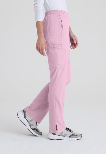 Cosmo 6-Pocket Mid-Rise Tapered Leg Pant - Misty Pink