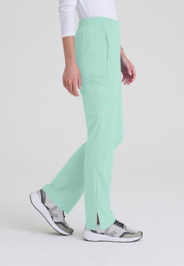Cosmo 6-Pocket Mid-Rise Tapered Leg Pant - Soft Melon