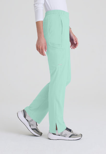 Cosmo 6-Pocket Mid-Rise Tapered Leg Pant - Soft Melon