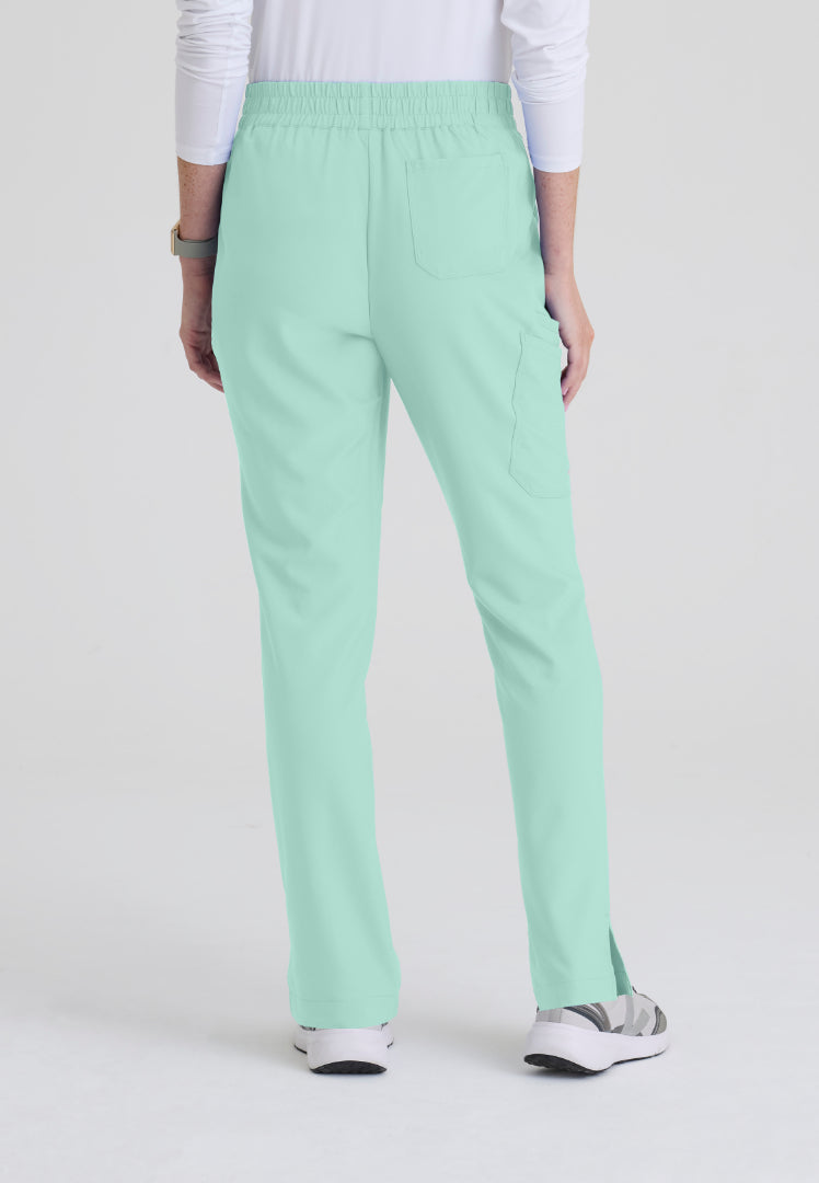Cosmo 6-Pocket Mid-Rise Tapered Leg Pant - Soft Melon