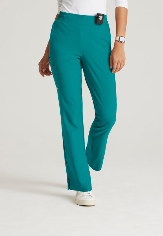 Grey's Anatomy™ Evolve "Cosmo" 6-Pocket Mid-Rise Tapered Leg Pant - Teal