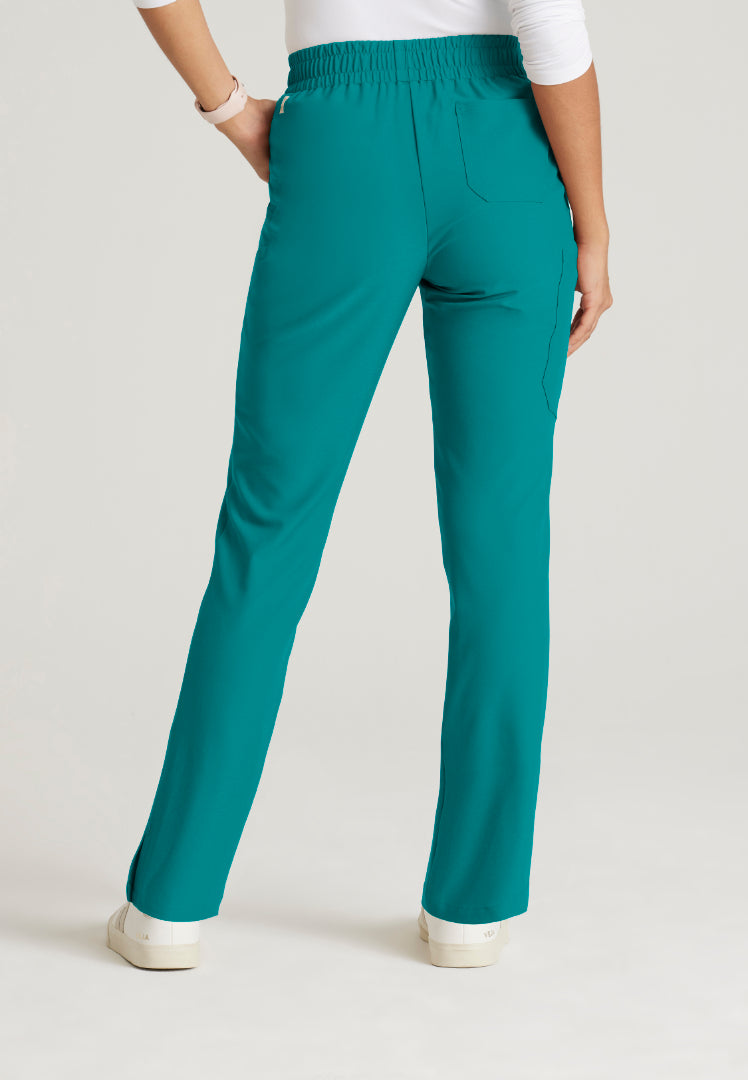 Grey's Anatomy™ Evolve "Cosmo" 6-Pocket Mid-Rise Tapered Leg Pant - Teal