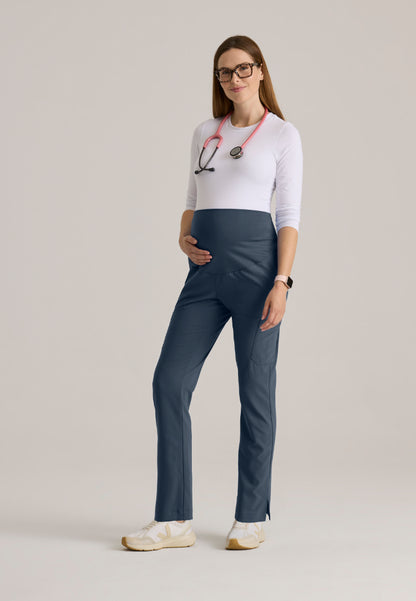 Promise 6-Pocket Maternity Pant - Steel