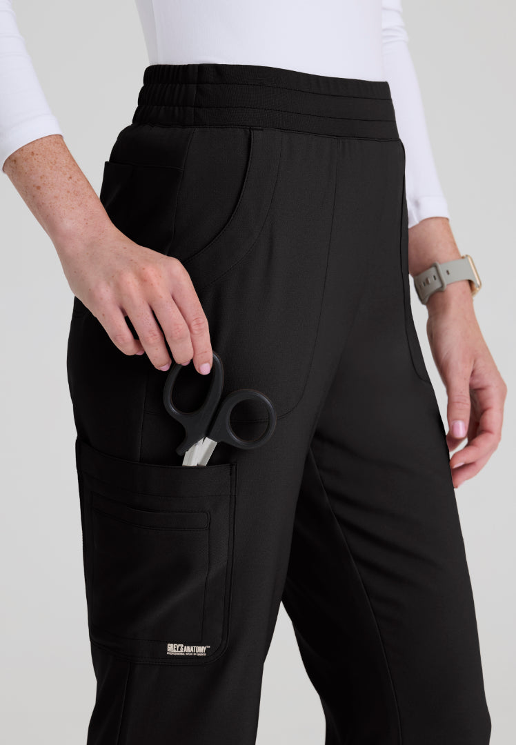 Sky 6-Pocket Flare Leg Scrub Pant - Black