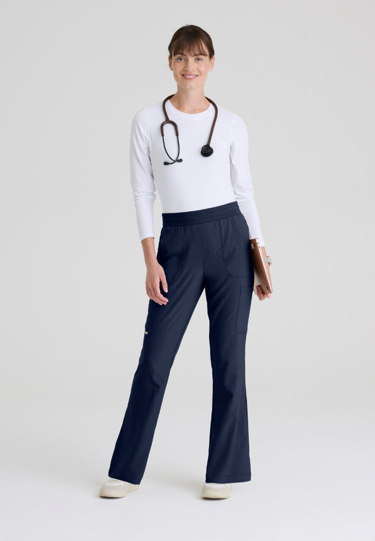 Sky 6-Pocket Flare Leg Scrub Pant - Indigo