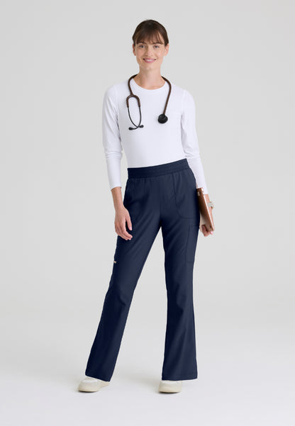Sky 6-Pocket Flare Leg Scrub Pant - Indigo