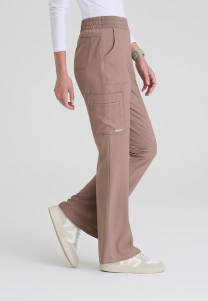 Sky 6-Pocket Flare Leg Scrub Pant - Driftwood
