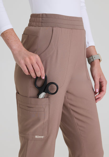 Sky 6-Pocket Flare Leg Scrub Pant - Driftwood