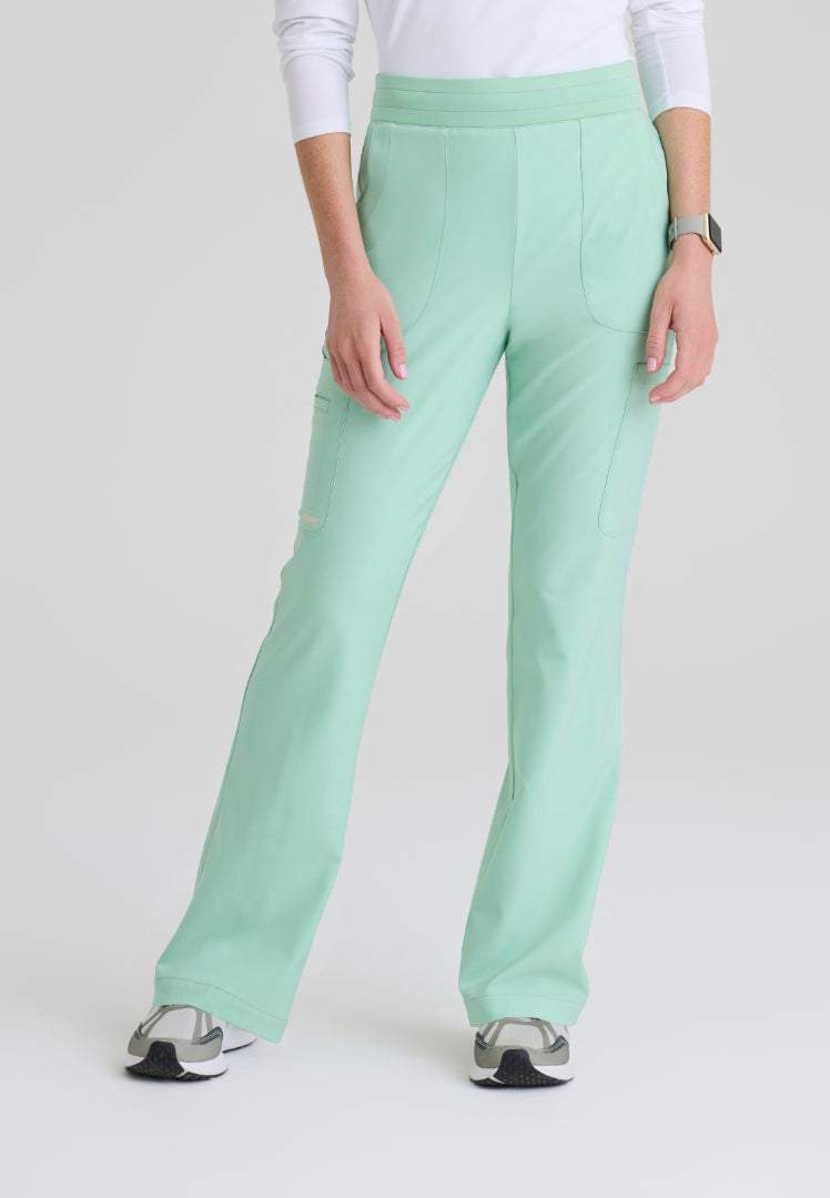 Sky 6-Pocket Flare Leg Scrub Pant - Soft Melon