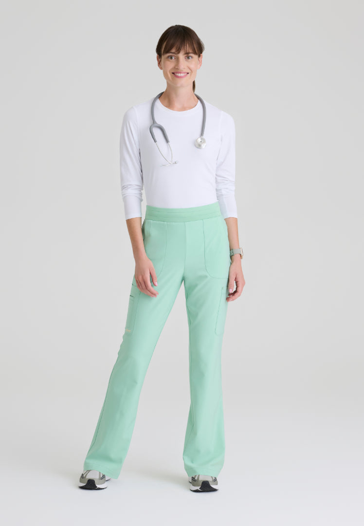 Sky 6-Pocket Flare Leg Scrub Pant - Soft Melon