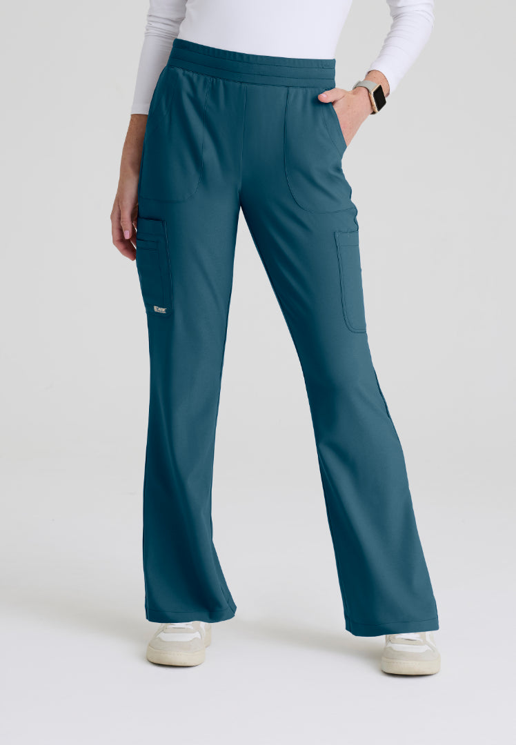 Sky 6-Pocket Flare Leg Scrub Pant - Bahama
