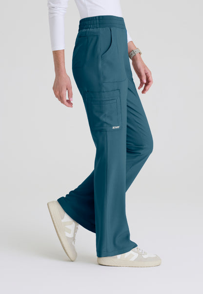 Sky 6-Pocket Flare Leg Scrub Pant - Bahama