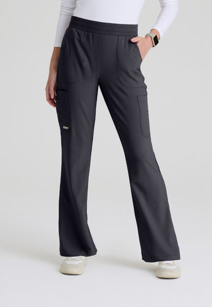 Sky 6-Pocket Flare Leg Scrub Pant - Steel