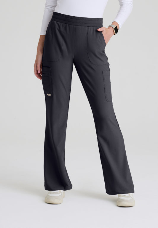 Sky 6-Pocket Flare Leg Scrub Pant - Steel