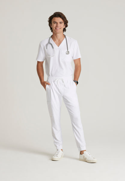 Voyager 5-Pocket Jogger Scrub Pant - White