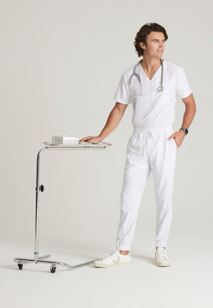 Voyager 5-Pocket Jogger Scrub Pant - White