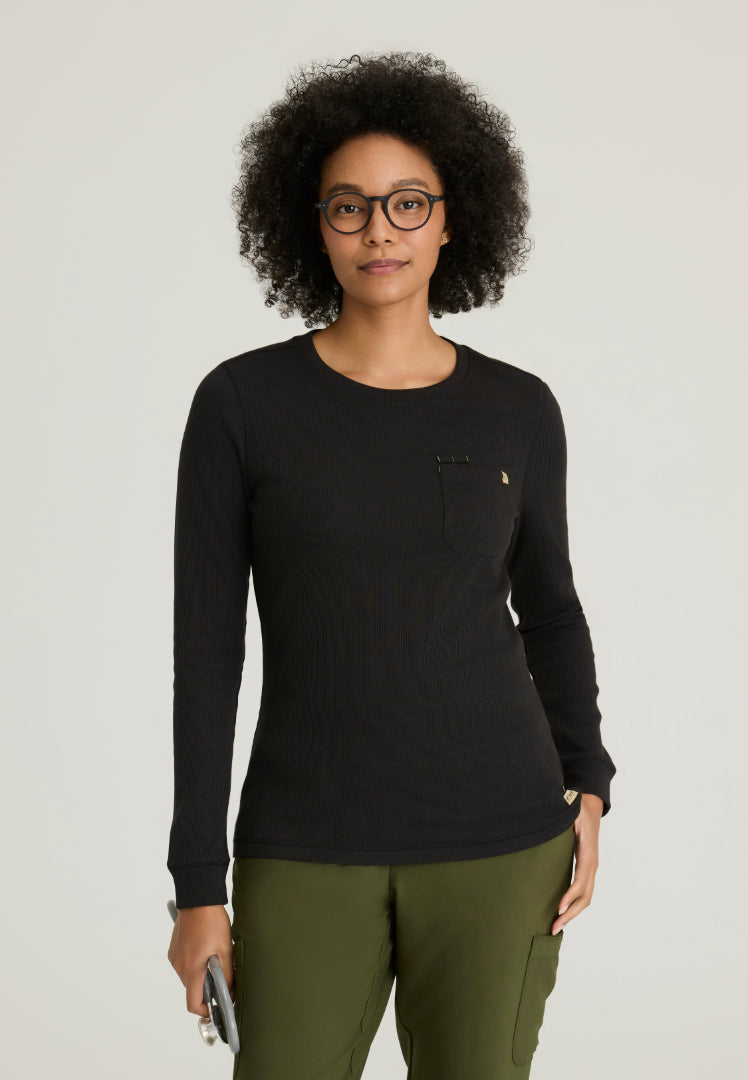 Wanderlust Long Sleeve Underscrub - Black