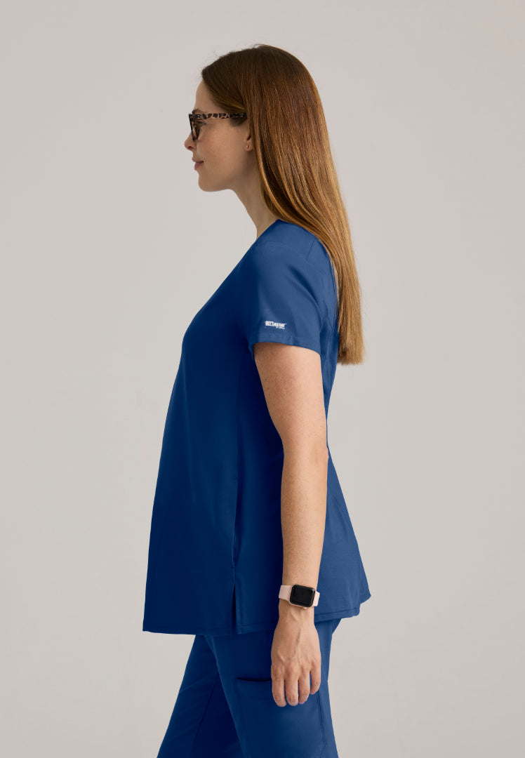 Promise 2-Pocket Maternity Top - Indigo