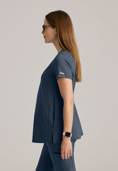 Promise 2-Pocket Maternity Top - Steel
