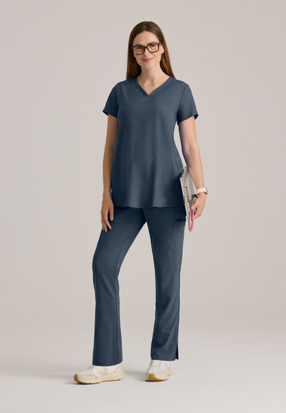 Promise 2-Pocket Maternity Top - Steel