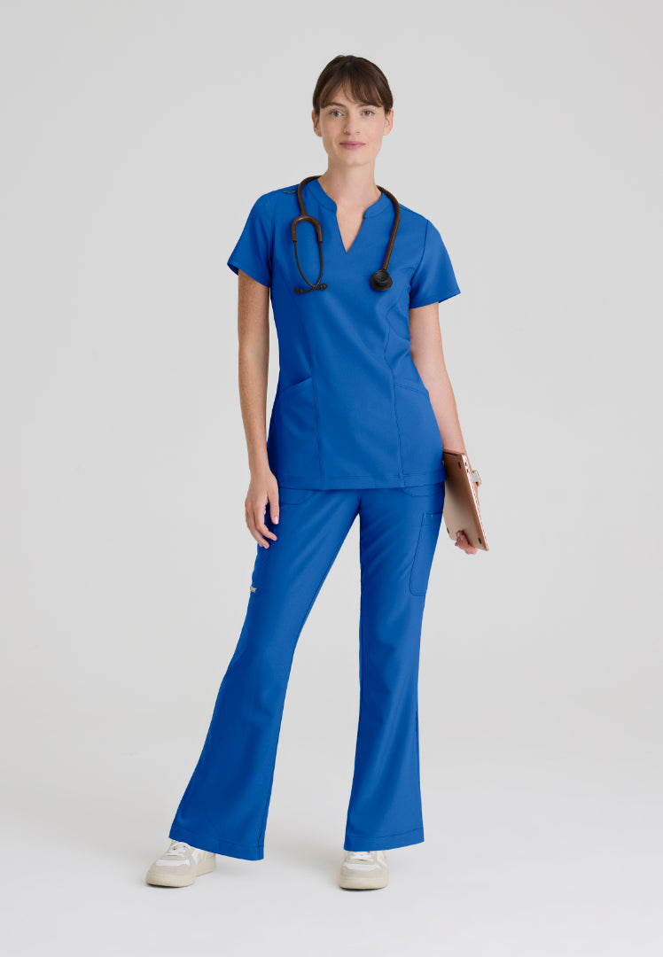 Sky 6-Pocket Flare Leg Scrub Pant - New Royal