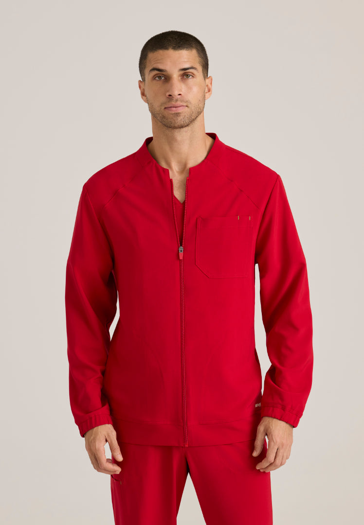 Cycle 3-Pocket Warm-Up Jacket - True Red