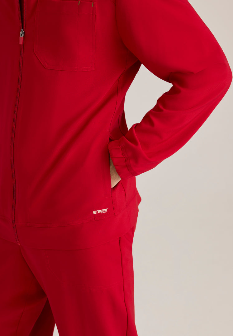 Cycle 3-Pocket Warm-Up Jacket - True Red