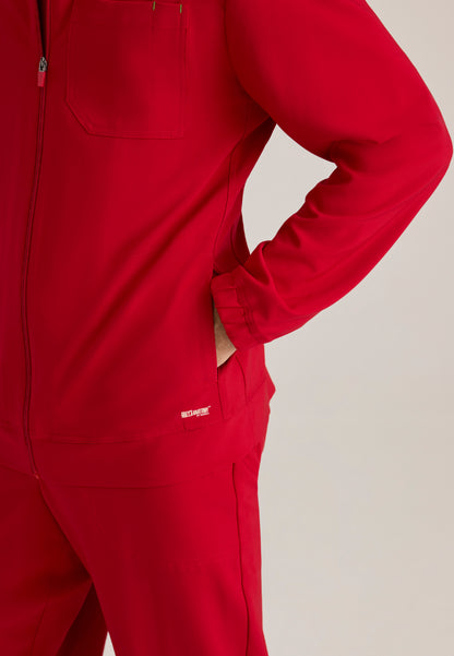 Cycle 3-Pocket Warm-Up Jacket - True Red