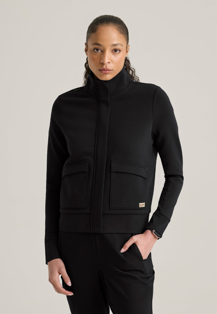 Regina Waffle Jacket - Black