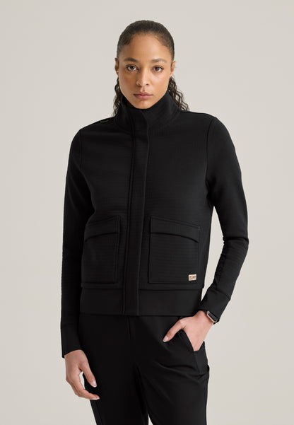 Regina Waffle Jacket - Black
