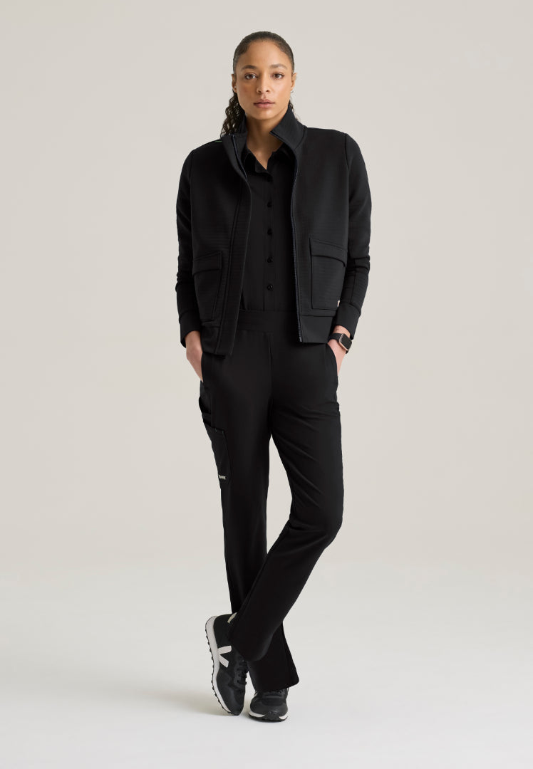Regina Waffle Jacket - Black