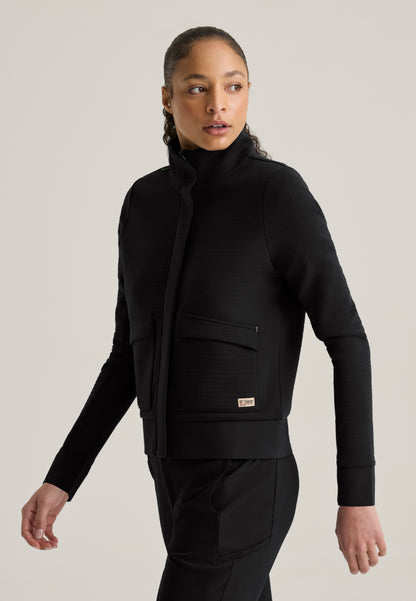 Regina Waffle Jacket - Black