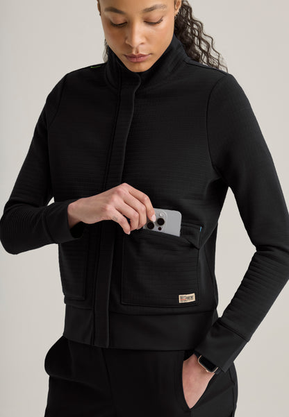 Regina Waffle Jacket - Black