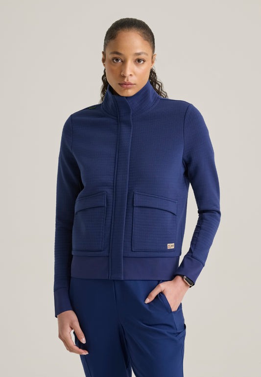 Regina Waffle Jacket - Indigo