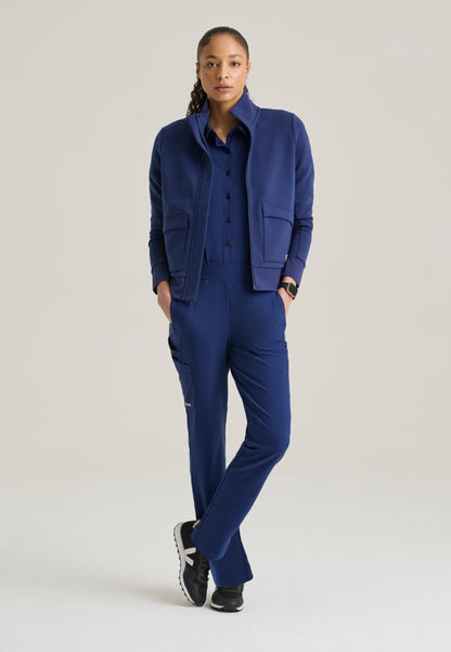 Regina Waffle Jacket - Indigo