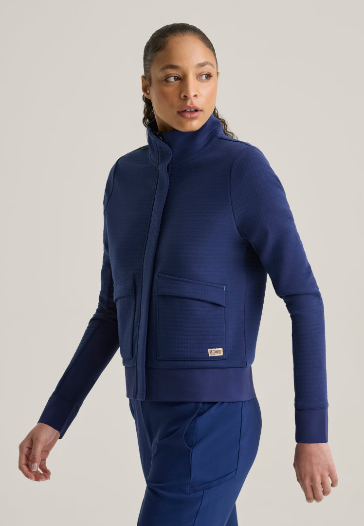 Regina Waffle Jacket - Indigo