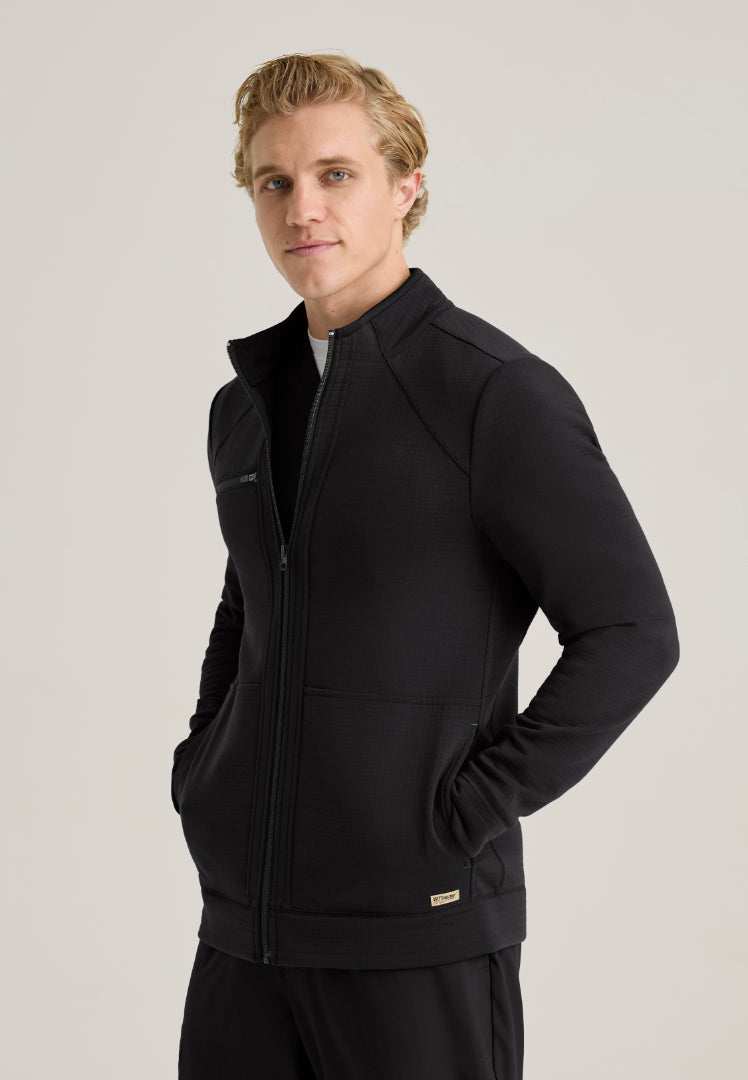 Ron Waffle Fleece Jacket - Black