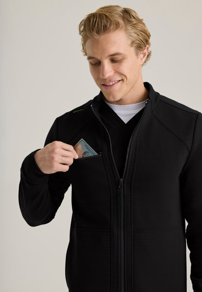 Ron Waffle Fleece Jacket - Black