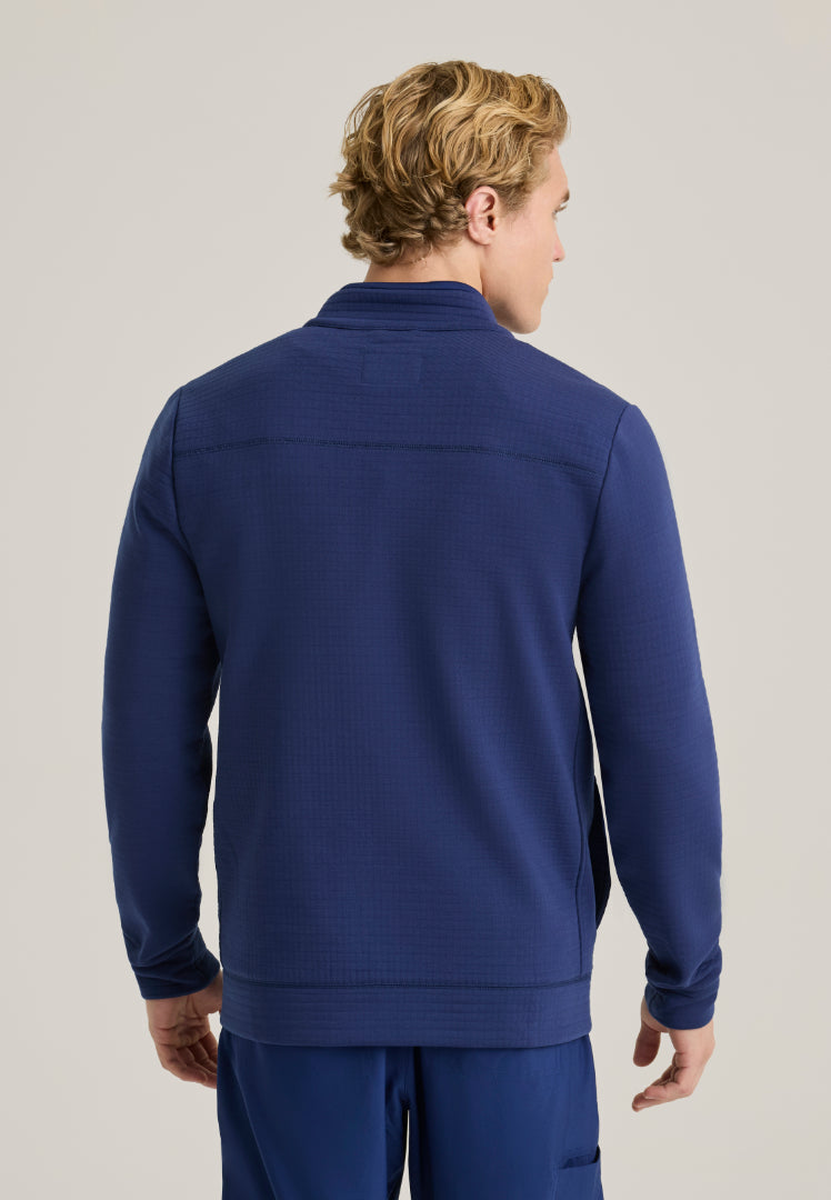 Ron Waffle Fleece Jacket - Indigo