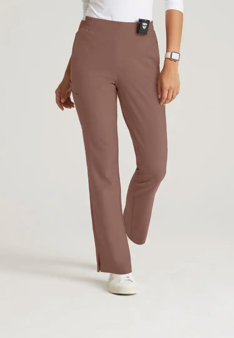 Grey's Anatomy™ Evolve "Cosmo" 6-Pocket Mid-Rise Tapered Leg Pant - Driftwood - The Uniform Store