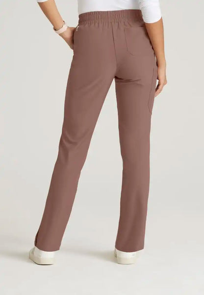 Grey's Anatomy™ Evolve "Cosmo" 6-Pocket Mid-Rise Tapered Leg Pant - Driftwood - The Uniform Store