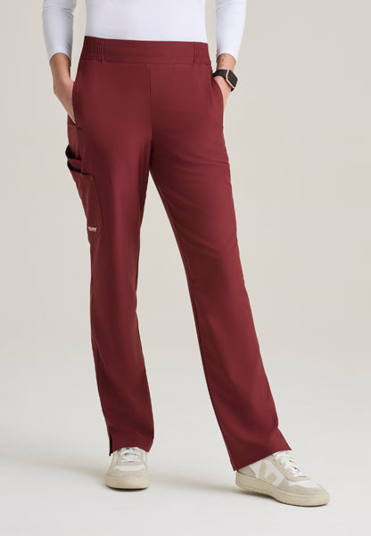 Cosmo 6-Pocket Mid-Rise Tapered Leg Pant - Chestnut